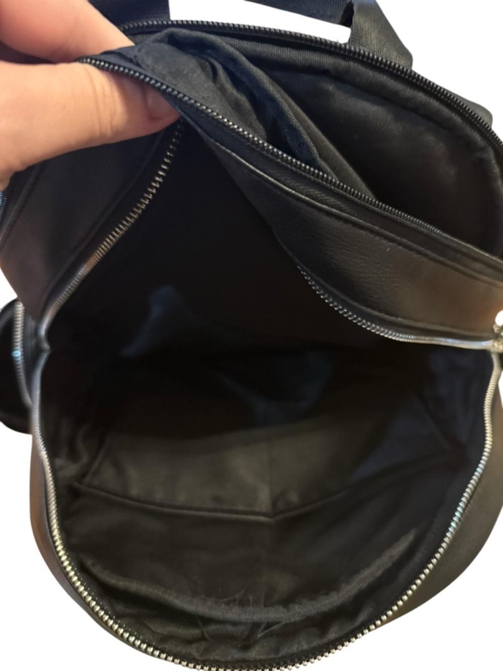 Madden NYC Black Faux Leather Backpack - Picture 7 of 9